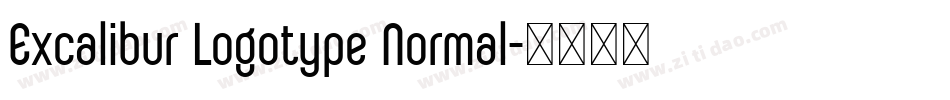 Excalibur Logotype Normal字体转换